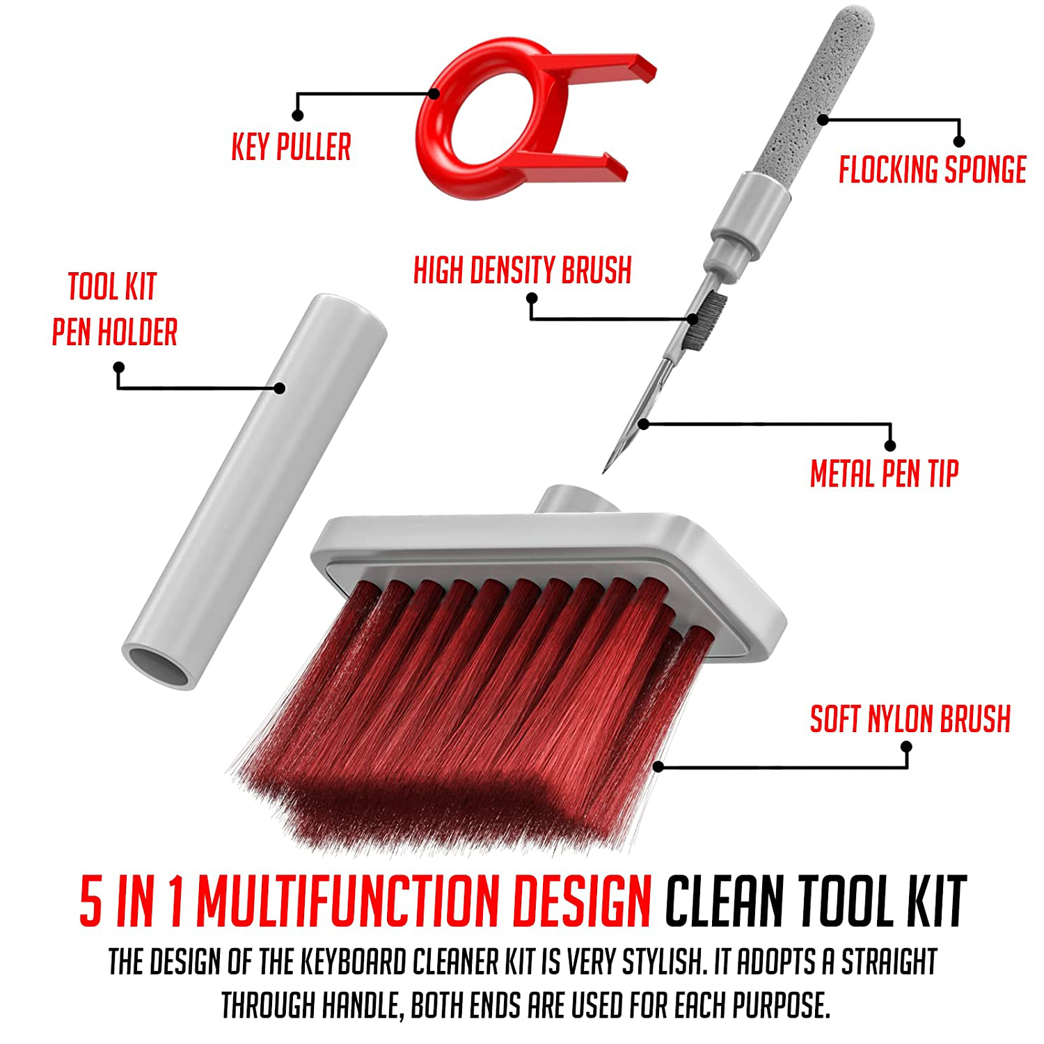 SKOL 5 IN 1 Multi Functional Keyboard Cleaning Brush